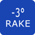 -3° Rake