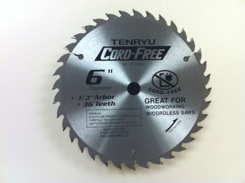 Tenryu CF-15236W Cord-Free 6" X 36T 1/2"Arbor