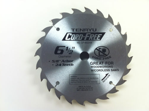 Tenryu CF-16524W Cord-Free 6-1/2" X 24T 5/8" Arbor