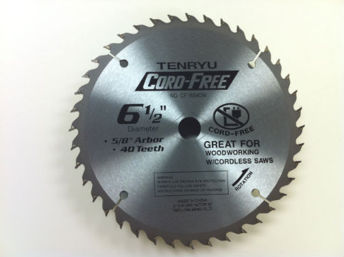 Tenryu CF-16540W Cord-Free 6-1/2" X 40T 5/8" Arbor