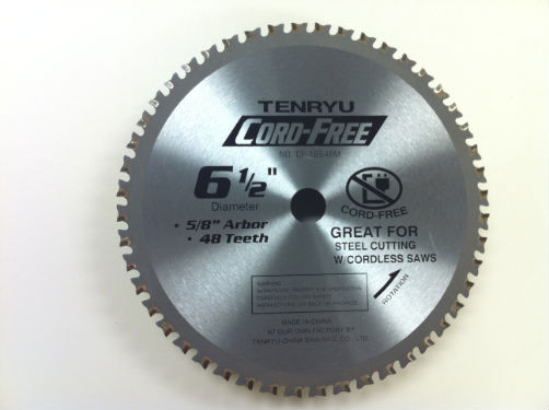 Tenryu CF-16548M Cord-Free 6-1/2" X 48T 5/8" Arbor