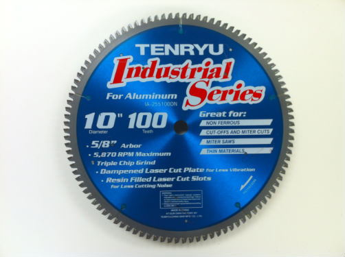 Tenryu IA-255100DN Industrial Non-Ferrous 10" X 100T 5/8" Arbor