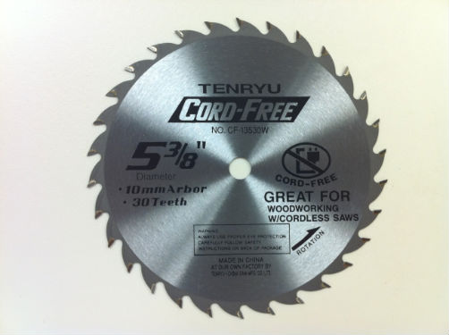 Tenryu CF-13530W Cord-Free 5-3/8" X 30T 10mm Arbor