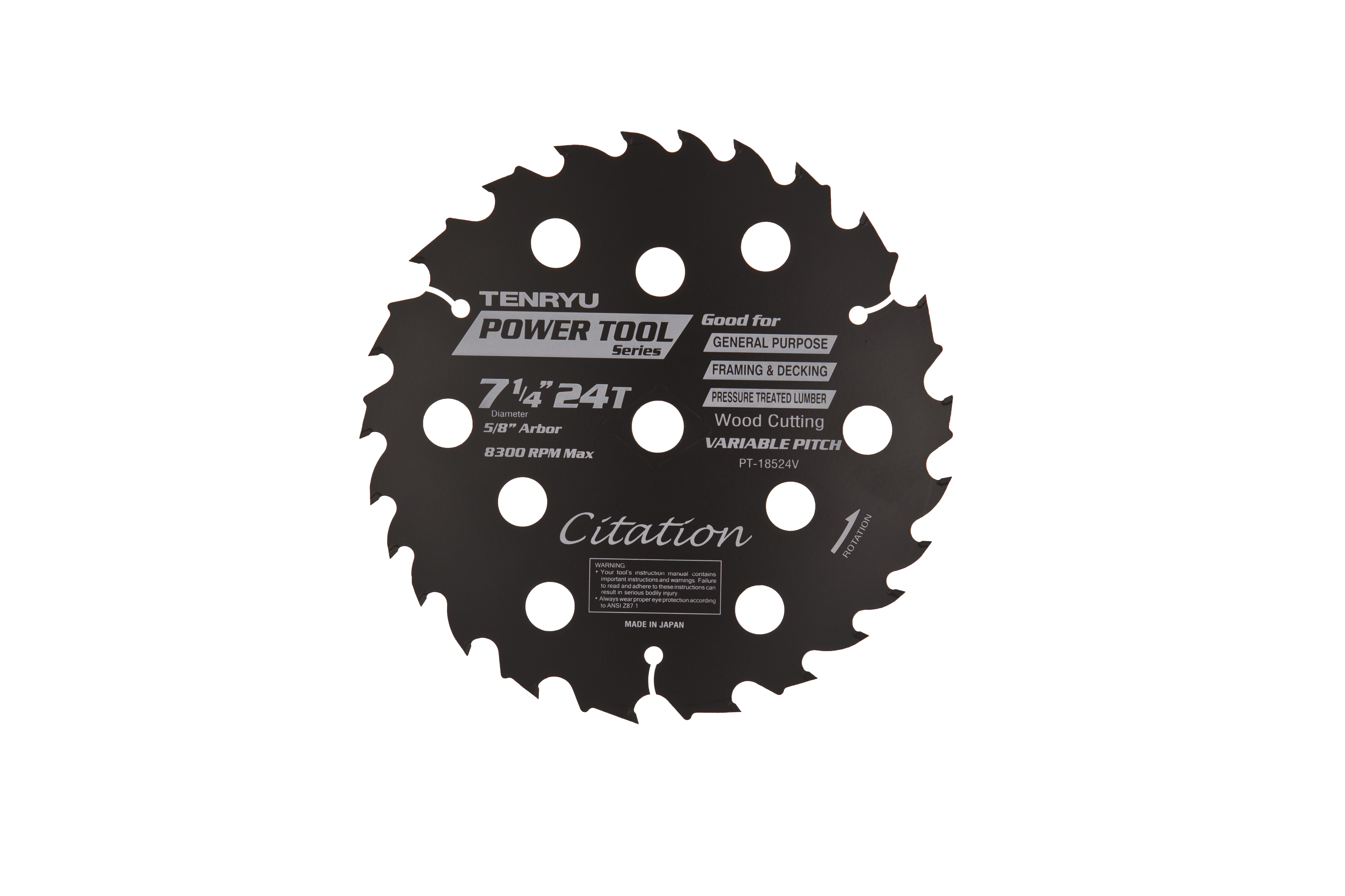 Tenryu PT-14036 5-1/2 x 36-Tooth Power Tool Series Circular Saw Blade for  Cordless Saws - Circular Saw Blades 